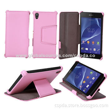 PU Leather Flip Heat Setting Cases for Sony Xperia Z2, Different Colors Available